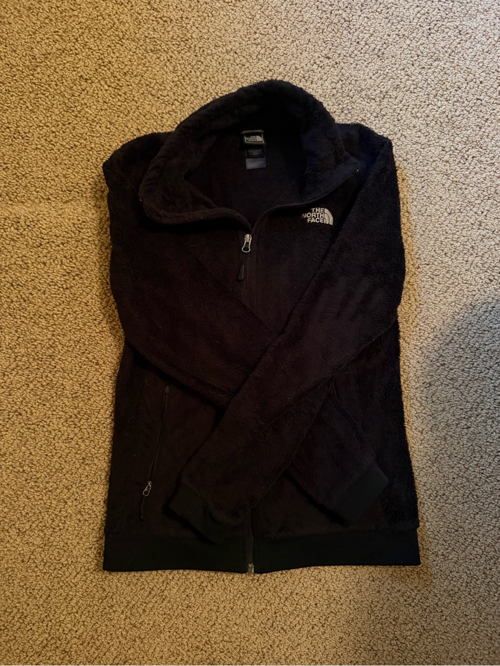 The North Face Black Teddy Fleece Zip-Up Jacket